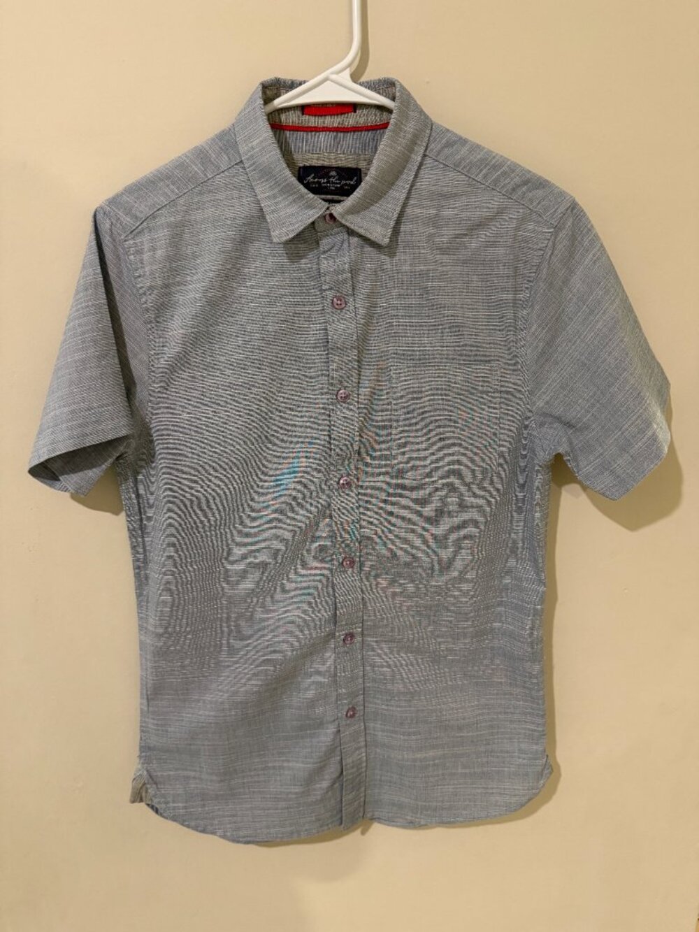 Share Across The Pond Signature Line Men's Shirt Small Blue Gray